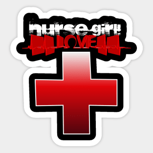 Nurse Girl Heartbeat Love Sticker